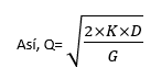 formula Modelo Wilson